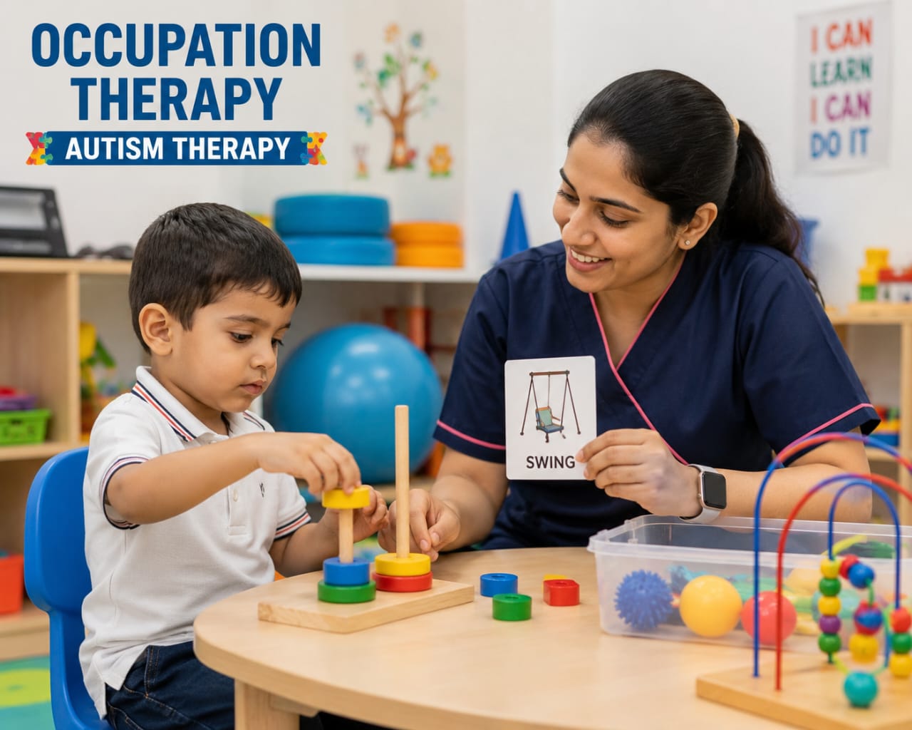 Child receiving speech therapy at MMM Hearing Centre Bijnor