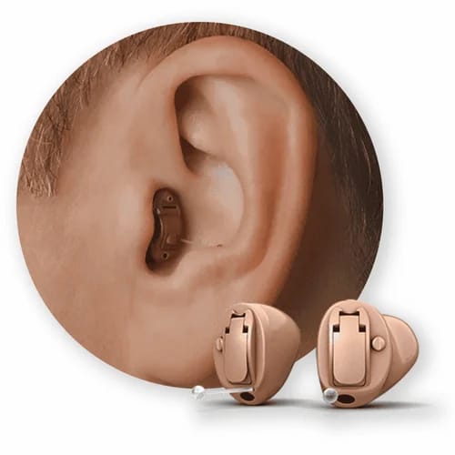 Behind-the-ear BTE hearing device fitted at MMM Hearing Centre